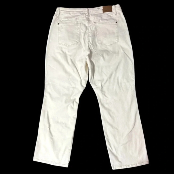 Judy Blue Jeans Plus 20W Straight Fit High Waist Ecru Mid Distressed 38x32 NWT - Picture 5 of 10